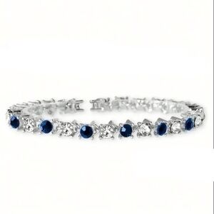 Sapphire And Rhinestone Bracelet